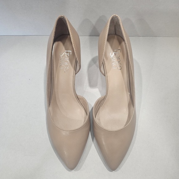 Franco Sarto Women's Wedge Pump 7.5 W Taupe Neutral Tan Beige Closed Toe Felice - Picture 4 of 12